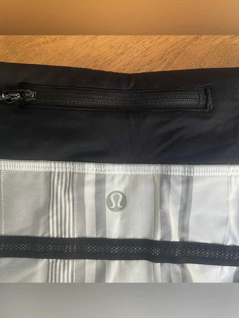 Lululemon Striped Athletic Tennis Skort with Black Waistband